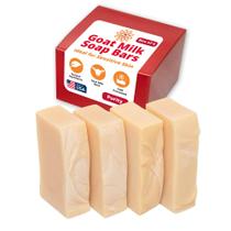 Sabonete de leite de cabra PURITY, totalmente natural, sem perfume (pacote com 4) Sabonete de leite de cabra PURITY, totalmente natural, sem perfume (pacote com 4)