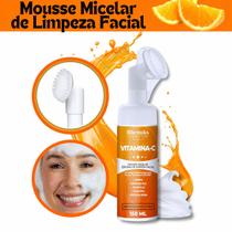 sabonete de limpeza facial em Mousse Micelar Vitamina C 150 Ml Rhenuks cosméticos