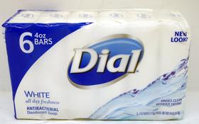 Sabonete Dial White Antibacteriano - 4 Oz, Pacote com 6 Barras Sabonete Dial White Antibacteriano - 4 Oz, Pacote com 6 Barras