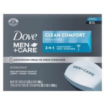 Sabonete DOVE MEN + CARE Barra para Corpo e Rosto Clean Hydrate 8x9