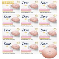Sabonete Dove Pink Beauty Bar, pacote com 12 pacotes, 140 g, hidratante 3 em 1 Sabonete Dove Pink Beauty Bar, pacote com 12 pacotes, 140 g, hidratante 3 em 1