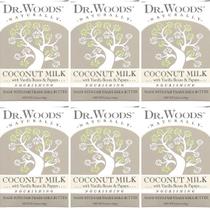 Sabonete Dr. Woods com leite de coco e manteiga de karité 155 ml (pacote com 6)
