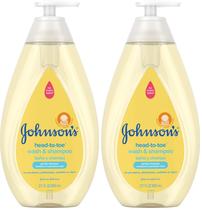 Sabonete e shampoo para bebês Johnson's da cabeça aos pés sem lágrimas 800 ml x2