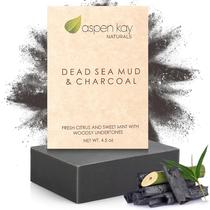 Sabonete em barra Aspen Kay Naturals Dead Sea Mud com carvão ativado 130mL