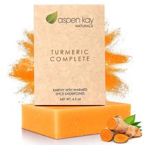 Sabonete em barra Aspen Kay Naturals Turmeric 133ml para corpo e rosto