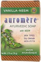 Sabonete em barra Auromere Vanilla Neem 80ml Ecológico Vegan