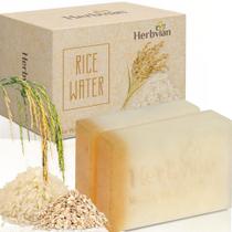 Sabonete em barra de água de arroz vietnamita herbviana com aveia 200g x2