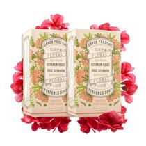Sabonete em barra de gerânio Panier des Sens Rose 2x150g Natural Vegan