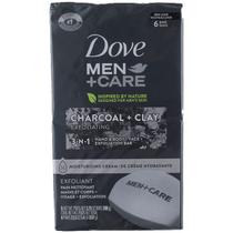 Sabonete em barra Dove Men Charcoal + Clay 113 g (pacote com 6) Sabonete em barra Dove Men Charcoal + Clay 113 g (pacote com 6)