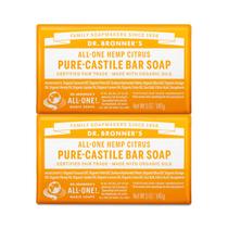 Sabonete em barra Dr. Bronner's Pure-Castile Citrus 150 ml, pacote com 2