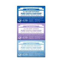 Sabonete em Barra Dr. Bronner's Pure-Castile - Pacote com 3 Unidades