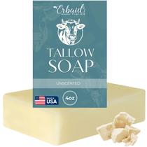 Sabonete em barra Erbaid Beef Tallow, totalmente natural, sem perfume, 100g