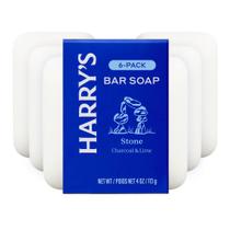 Sabonete em Barra Harry's para Homens - Fragrância Stone, Barra de Sabonete Corporal de 113 g, Pacote com 6 Sabonete em Barra Harry's para Homens - Fragrância Stone, Barra de Sabonete Corporal de 113 g, Pacote com 6