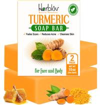 Sabonete em barra Herblov Turmeric Skin Brightening 150 ml, fabricado nos EUA