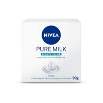 Sabonete Em Barra Hidratante Nivea Pure Milk Fresh 90G Sabonete Em Barra Hidratante Nivea Pure Milk Fresh 90G