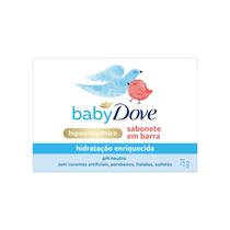 Sabonete Em Barra Hipoalergênico Baby Dove Hidratação Enriquecida 75g