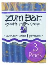 Sabonete em barra Indigo Wild Zum Goat's Milk 90 ml de lavanda, limão e patchouli (pacote com 3)
