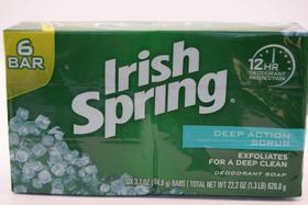 Sabonete em Barra Irish Spring Deep Action Scrub Pacote com 6 Unidades de 105g