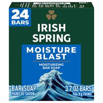 Sabonete em barra Irish Spring Moisture Blast para homens, 110 ml, pacote com 24