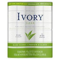Sabonete em barra Ivory Aloe Scent 90 ml, pacote com 10 Sabonete em barra Ivory Aloe Scent 90 ml, pacote com 10