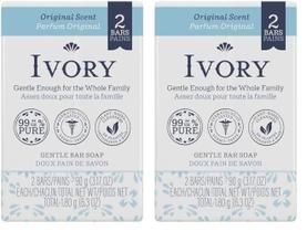 Sabonete em barra Ivory Gentle Original Scent 90 g, 2 unidades (pacote com 2) Sabonete em barra Ivory Gentle Original Scent 90 g, 2 unidades (pacote com 2)