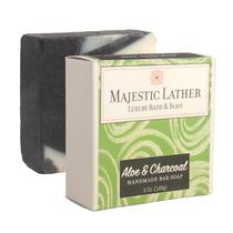Sabonete em barra Majestic Lather Calmante Aloe e Carvão Ativado 150 ml Sabonete em barra Majestic Lather Calmante Aloe e Carvão Ativado 150 ml