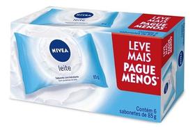 Sabonete Em Barra Nivea Hidratante Leite 85g Pacote Com 6 Un