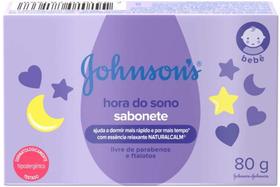Sabonete em Barra para Bebês Johnson's Baby Hora do Sono 80g Ajuda a Dormir Mais Rápido Livre de Parabenos e Ftalatos