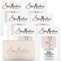Sabonete em barra para lavagem corporal SheaMoisture 100% óleo de coco virgem 6x225ml Sabonete em barra para lavagem corporal SheaMoisture 100% óleo de coco virgem 6x225ml