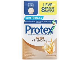 Sabonete em Barra para o Corpo e Rosto Protex Aveia + Prebióticos 85g 8 Unidades