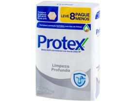 Sabonete em Barra para o Corpo e Rosto Protex Limpeza Profunda 85g 8 Unidades