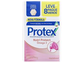 Sabonete em Barra para o Corpo e Rosto Protex Nutri Protect Ômega 3 85g 8 Unidades
