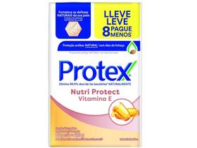 Sabonete em Barra para o Corpo e Rosto Protex Nutri Protect Vitamina E 85g 8 Unidades