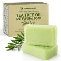 Sabonete em barra PHARMBANNER Tea Tree Antifúngico 120 mL (pacote com 2) Sabonete em barra PHARMBANNER Tea Tree Antifúngico 120 mL (pacote com 2)