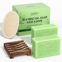 Sabonete em barra POP MODERN.C Tea Tree Oil para lavagem corporal com suporte Sabonete em barra POP MODERN.C Tea Tree Oil para lavagem corporal com suporte