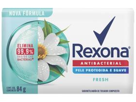 Sabonete Em Barra Rexona Antibacterial Fresh Branco 84g Sabonete Em Barra Rexona Antibacterial Fresh Branco 84g