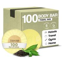 Sabonete em barra Terra Pure Green Tea 37 ml, tamanho de viagem (pacote com 100) Sabonete em barra Terra Pure Green Tea 37 ml, tamanho de viagem (pacote com 100)