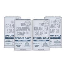 Sabonete em barra The Grandpa Soap Company Epsom Salt Deep Cleansing 120g, pacote com 4