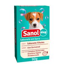Sabonete em Barra Veterinário Sanol Dog Filhotes 90g