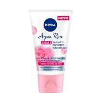 Sabonete, Esfoliante e Máscara Facial Nivea Aqua Rose 3 em 1 150ml