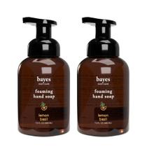 Sabonete espumante para mãos Bayes, limão, manjericão, 340 ml, pacote com 2