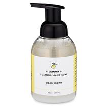 Sabonete espumante para mãos CLEAN MAMA, derivado de plantas, 360 ml, aroma de limão