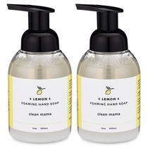 Sabonete espumante para mãos CLEAN MAMA, derivado de plantas, 360 ml de limão, pacote com 2 unidades Sabonete espumante para mãos CLEAN MAMA, derivado de plantas, 360 ml de limão, pacote com 2 unidades