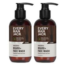 Sabonete Facial Beard + Every Man Jack - Sem Perfume - 200ml (2 Unidades)