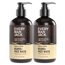 Sabonete facial Beard + Every Man Jack Vanilla & Cedar 200 ml, 2 unidades
