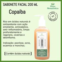 Sabonete facial Copaíba - Trata problemas de pele, psoríase, acne, eczema e manchas - 200ml