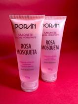 Sabonete Facial Hidratante Rosa Mosqueta Porán 100g - Limpeza Profunda e Maciez