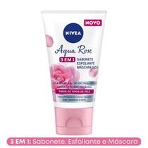 Sabonete Facial Multifuncional 3 Em 1 (Sabonete, Esfoliante e Máscara Facial) Aqua Rose 150ml Nivea