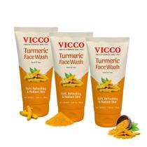 Sabonete Facial Vicco Cúrcuma Natural 150g Pacote com 3 Sabonete Facial Vicco Cúrcuma Natural 150g Pacote com 3
