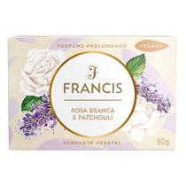 Sabonete Francis Luxo Rosa Branca e Patchouli 90g - Embalagem com 12 Unidades Sabonete Francis Luxo Rosa Branca e Patchouli 90g - Embalagem com 12 Unidades